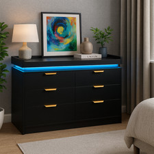 Luxury Black LED Chest of