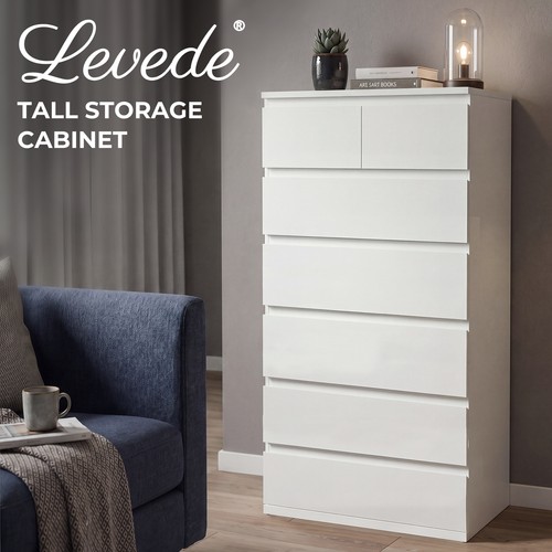 Levede tall chest - tall, drawers
