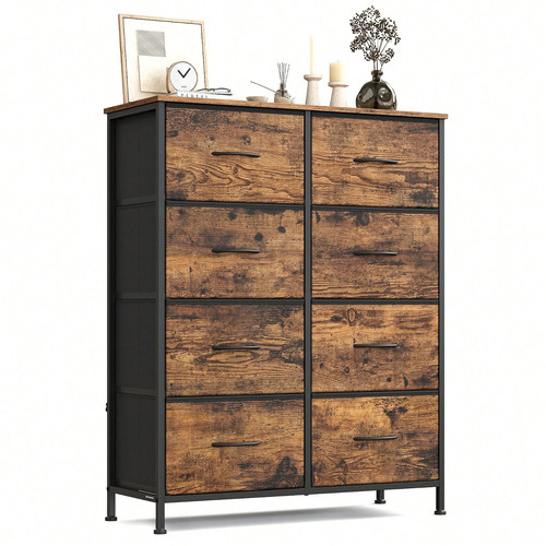 Rustic brown drawer chest of - chest,