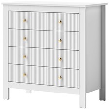 HOMCOM Fluted Bedroom Chest of