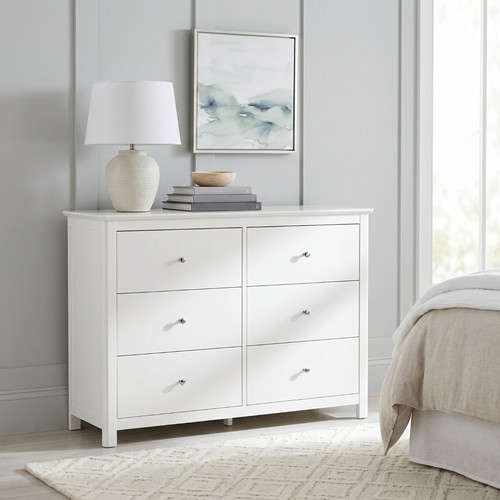 Nairn white drawer double - white,