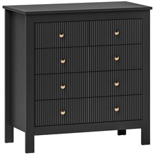 HOMCOM Fluted Bedroom Chest of