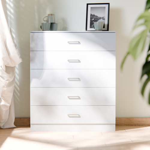Chest drawers black 5 - chest,